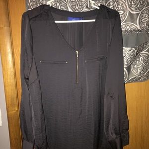 NWT Apt 9 1x woman’s dress top black with gold